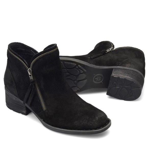 Women’s Born Montoro Black Distress Leather Boots 6 US! - Picture 2 of 14